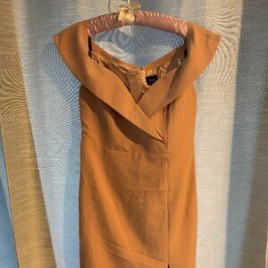 Bardot Pink/Blush Off Shoulder Folded Collar Sheath Dress NWT - Size 4/XS